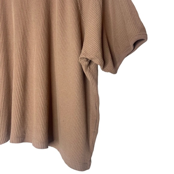 Madewell Waffle Knit Camel Shorts & Top Lounge Set - Picture 6 of 11